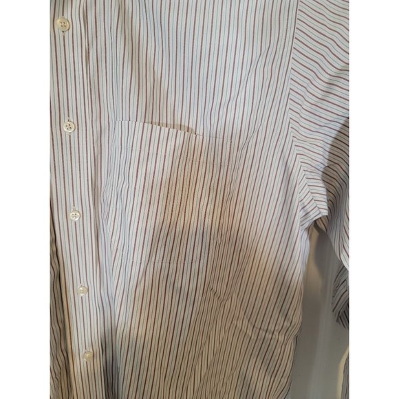 Brooks Brothers Long Sleeve Button Down White Striped Shirt Size 16-33 - Picture 5 of 6